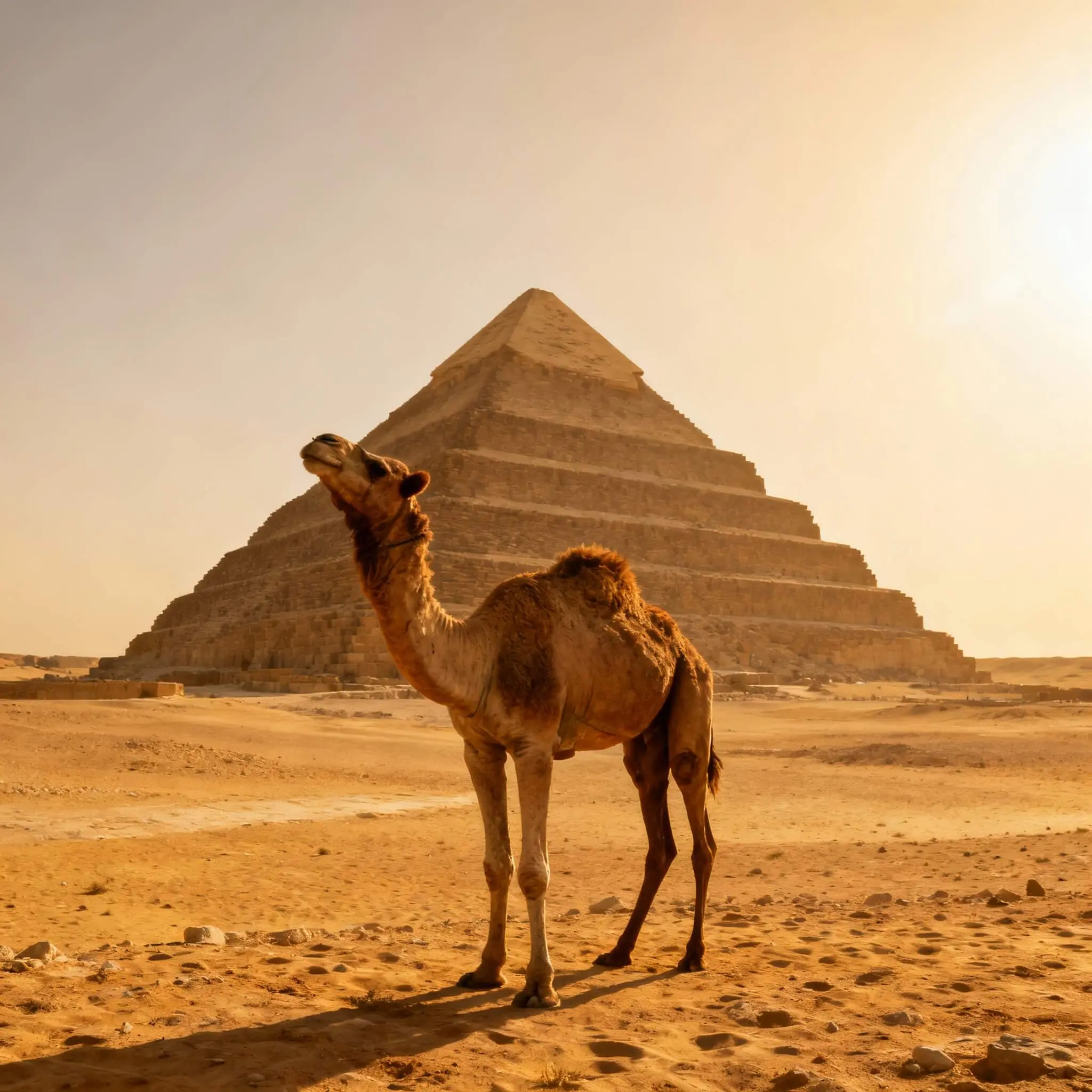 Menfi e Saqqara piramide e cammello